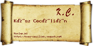 Kósz Cecílián névjegykártya